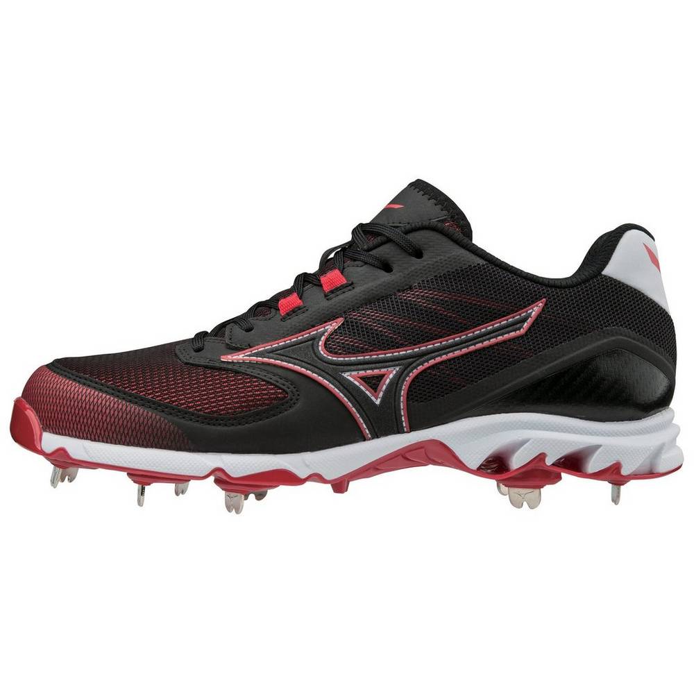 Zapatillas Beisbol Mizuno 9-Spike Dominant 2 Bajas Metal Hombre Negras/Rojas Comprar GQOP-73452